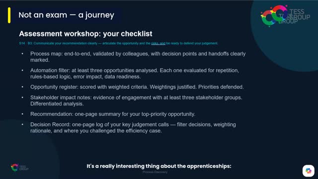 Not an Exam — a Journey — TESS AI workshop clip