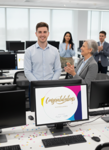 Learner completing AI Automation apprenticeship programme